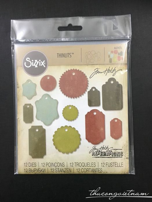 662423-Khuôn cắt Sizzix Thinlits Gift Tags 